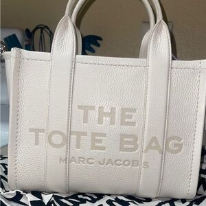 Cotton/Silver Marc Jacobs tote bag size small